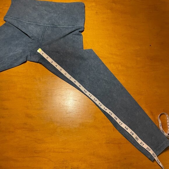 Athleta Blue Acid Washed Cropped Leggings - Picture 3 of 7